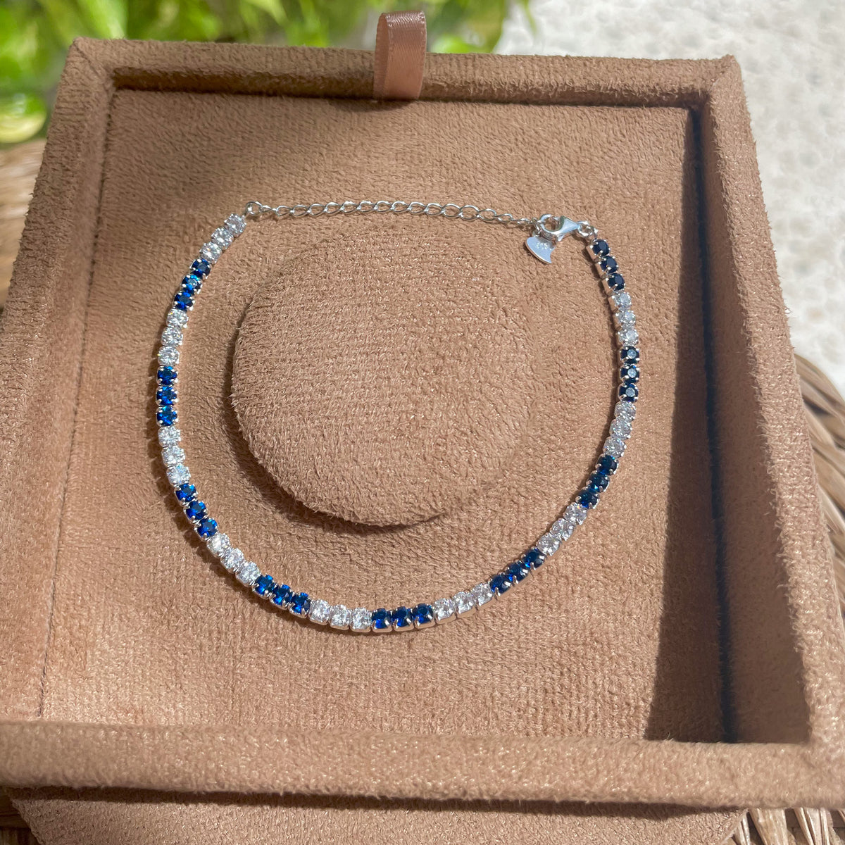 Pulseira Riviera Blue White em Prata 925