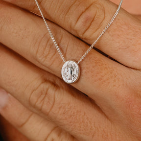 ESCAPULÁRIO LUZA TAM P BOLEADO MEDALHA DE SÃO BENTO EM PRATA 925