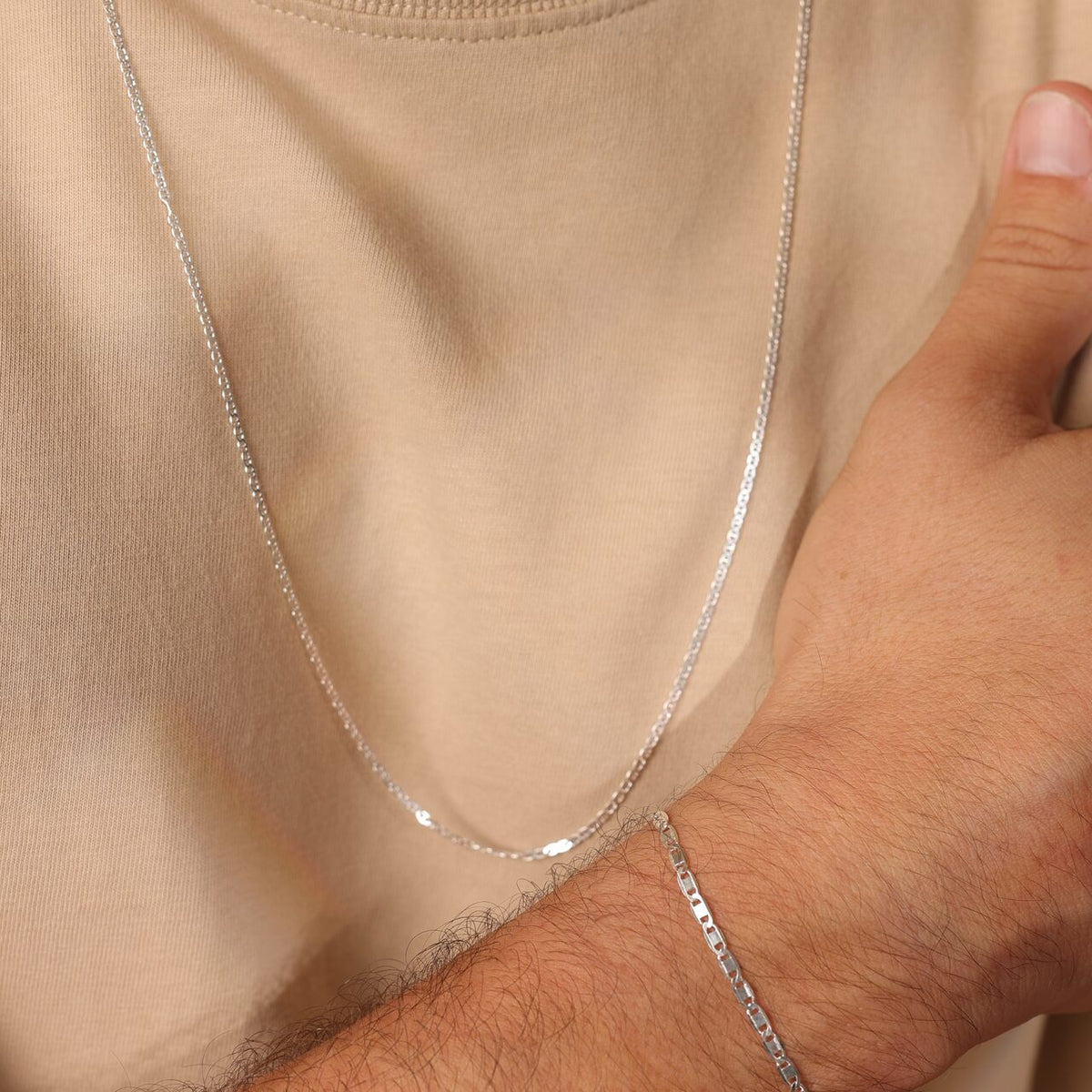 Colar Luza Masculino Piastrini em Prata 925