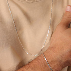 Colar Luza Masculino Piastrini em Prata 925