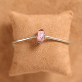 Berloque Separador Murano Rosa com Mini Corações em Prata 925