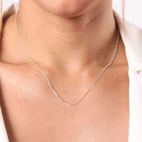 Colar Fio de Corrente Veneziana 45cm/15mm em Prata 925