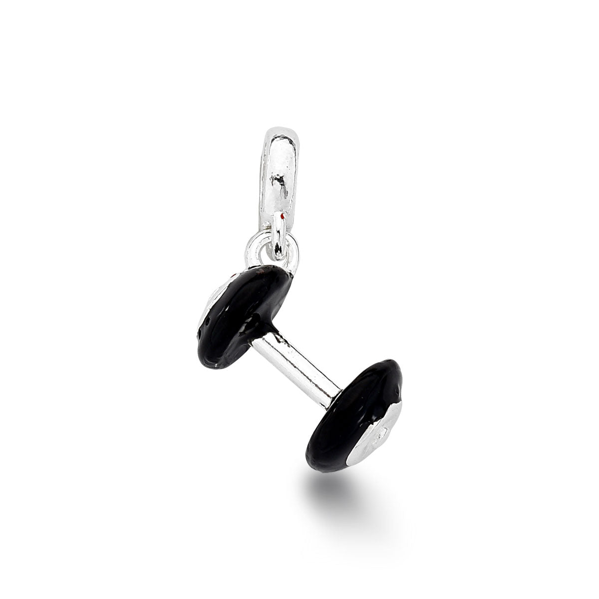 Berloque de Halter Preto em Prata 925