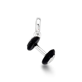 Berloque de Halter Preto em Prata 925