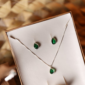 Conjunto de Pontos de Luz em Gotas Colors em Prata 925