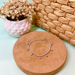 Pulseira Rivera Luza com Pontos de Luz Pendente em Prata 925