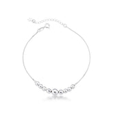 Pulseira Nove Esferas Lisas em Prata 925