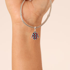 Berloque Camisa Xadrez Color Luza em Prata 925