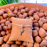 Berloque Taça de Champagne com Coração e Frase em Prata 925