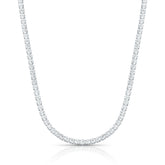 Colar Luza de Riviera Quadrada com Fecho Gaveta em Prata 925