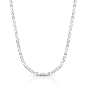 Colar Luza de Riviera Quadrada com Fecho Gaveta em Prata 925