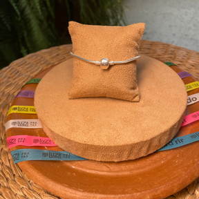 PULSEIRA DA VIDA FECHO CILINDRO LISO EM PRATA 925