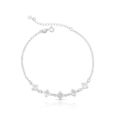 Pulseira Luza com Cristais Quadrados em Prata 925