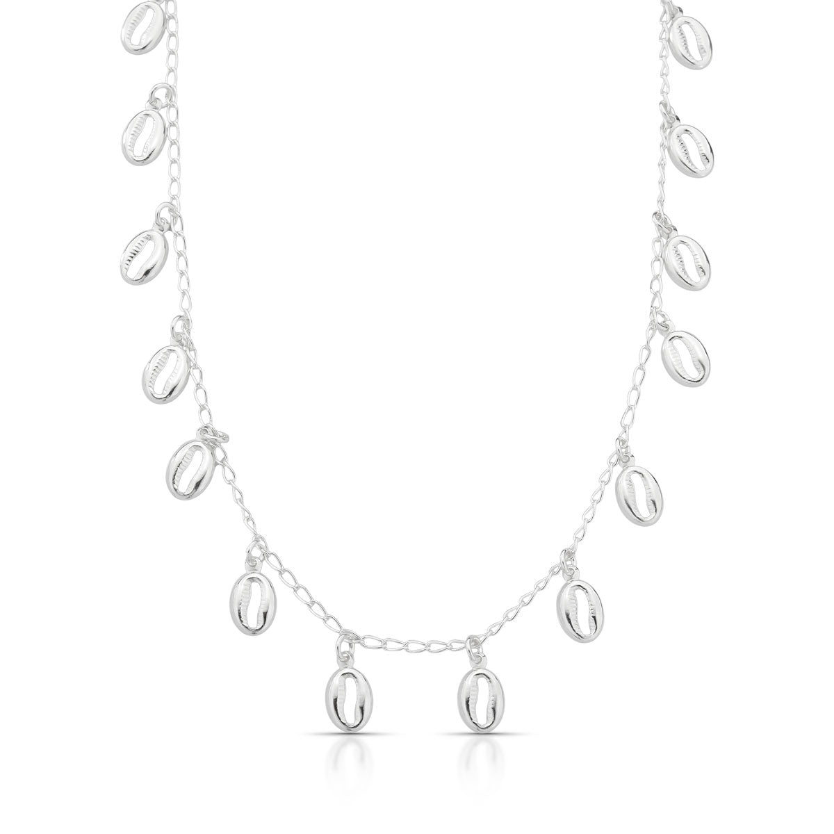 COLAR CHOKER MINI BÚZIOS EM PRATA 925