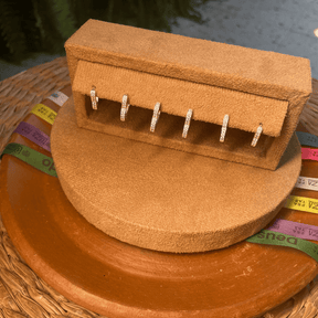 Trio Luza de Argolas de Coração Cravejadas de Zircônias em Prata 925