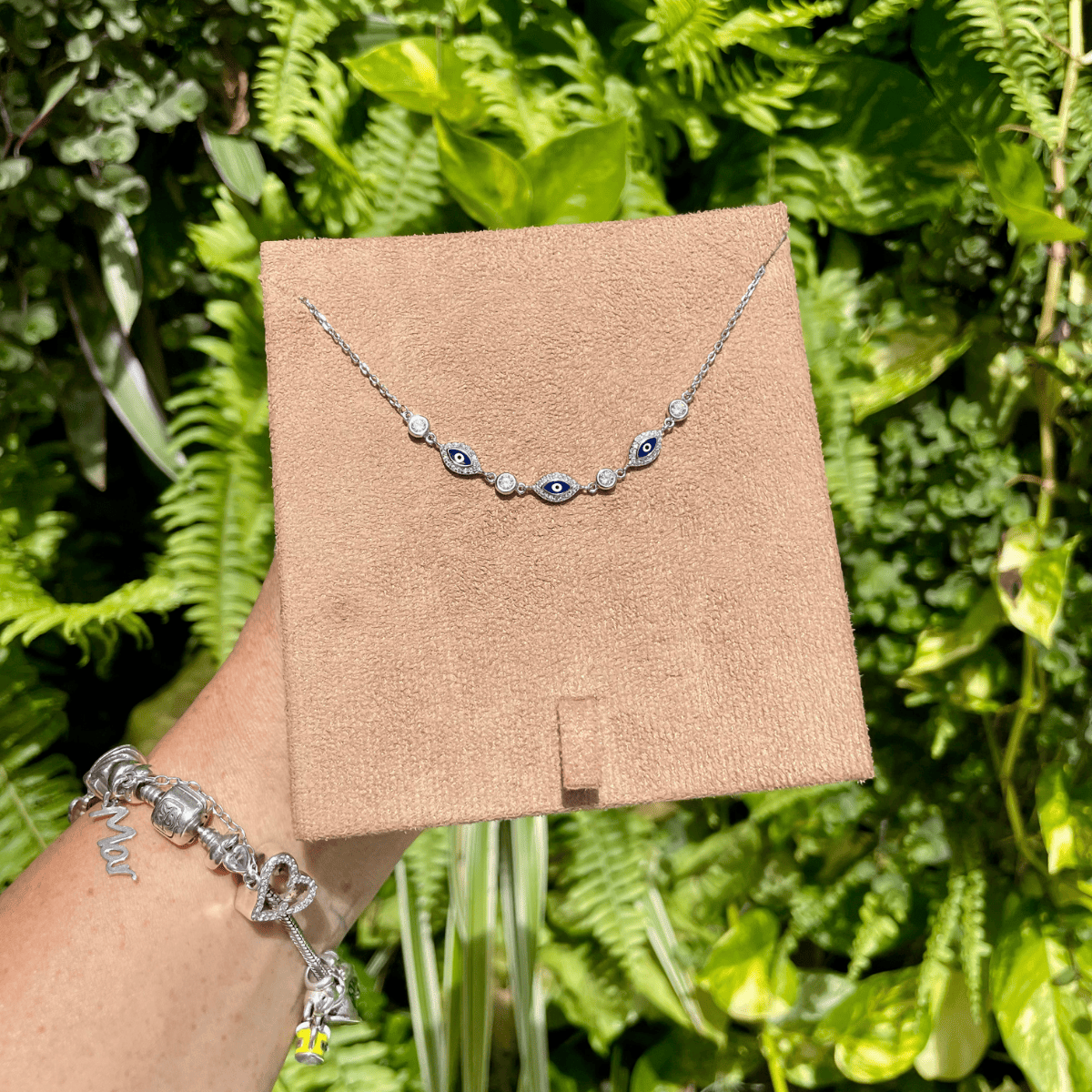 Pulseira de Olho Grego Cravejada de Zirconia em Prata 925