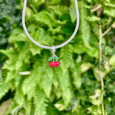 Berloque Duas Cerejas Esmaltadas Luza em Prata 925