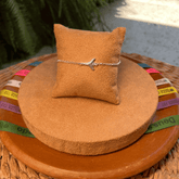 PULSEIRA LUZA RABO DE BALEIA COM DETALHES DE ZIRCONIA EM PRATA 925