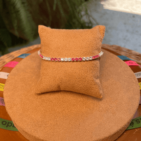 Pulseira Riviera Luza Red White em Prata 925