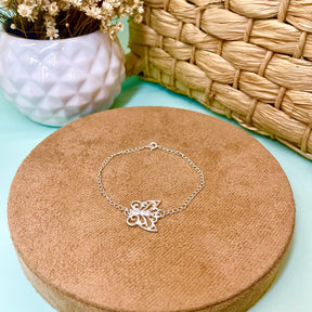Pulseira Borboleta Vazada em Prata 925