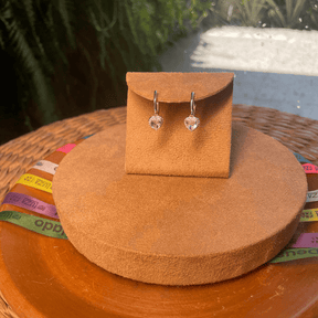 Brinco Argola Luza com Coração Pendente em Prata 925