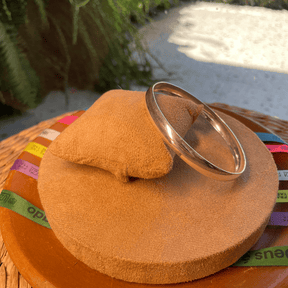 Bracelete de Aro Luza Grosso, Liso e sem Fecho em Prata 925