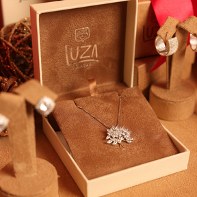 Colar Luza Pratas Árvore da Vida Cravejado com Navete em Prata 925