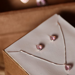 Conjunto de Pontos de Luz em Gotas Colors em Prata 925