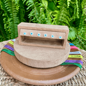 BRINCO TRIO LUZA DE FORMAS GEOMETRICAS DE PEDRA COLOR E ZIRCONIA EM PRATA 925