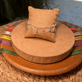 PULSEIRA LUZA COM CAUDAS DE SEREIA E CONCHAS EM PRATA 925