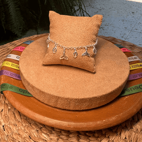 PULSEIRA LUZA COM CAUDAS DE SEREIA E CONCHAS EM PRATA 925