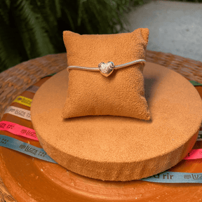 Berloque de Coração Luza com Mão Amiga e Cat em Prata 925