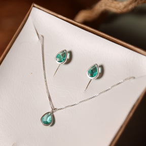 Conjunto de Pontos de Luz em Gotas Colors em Prata 925