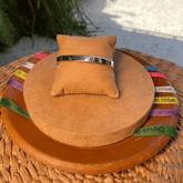 Bracelete Luza Grosso Liso e com Fecho em Prata 925