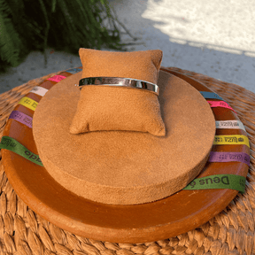 Bracelete Luza Grosso Liso e com Fecho em Prata 925