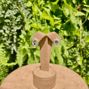 Brinco Oval Com Detalhe Vazado Cravejado de Zirconia Luza em Prata 925