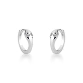 Brinco de Argola Luza de Cobra em Prata 925