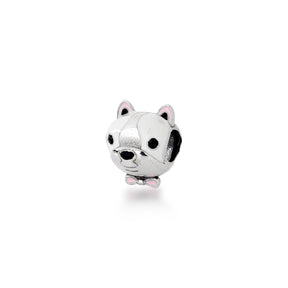 Berloque Carinha de Cachorro Color Luza em Prata 925
